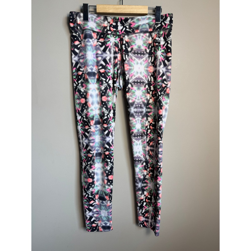 Adidas Climalite Kaleidoscope Print Leggings M Activewear Yoga‎ Pants Athleisure